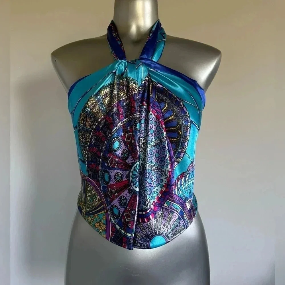 2 for $30 🆕Luxury Satin Scarf Top - Picture 6 of 16